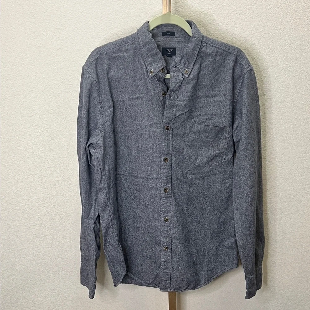J. Crew Jaspe long sleeve button down shirt Slim Navy White Large - Picture 1 of 4